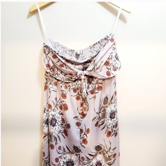 Madewell Strapless Tie-Front Jumpsuit in Painted Blooms 2 - Picture 5 of 6